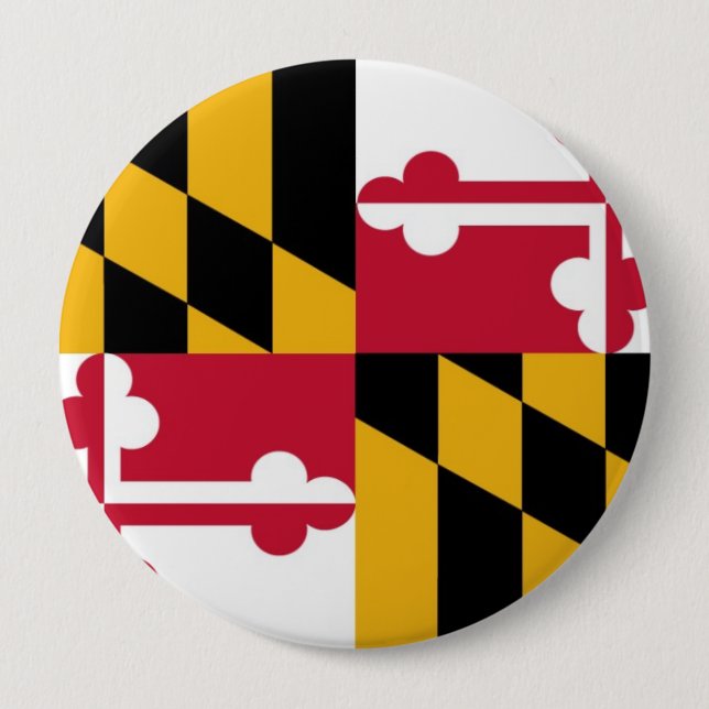 Maryland State Flag Pinback Button (Front)