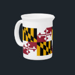 Maryland State Flag Pitcher<br><div class="desc">Enhance your dining experience with our exclusive pitcher featuring the flag of Maryland. This pitcher is not just a functional piece of kitchenware; it’s a celebration of Maryland’s rich heritage and vibrant cultural identity. The striking design prominently showcases the iconic Maryland state flag, making this pitcher a unique and meaningful...</div>