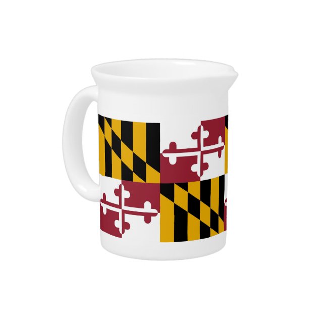 Maryland State Flag Pitcher (Left)