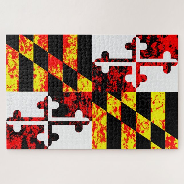 Maryland State Flag Pop Art Jigsaw Puzzle (Horizontal)