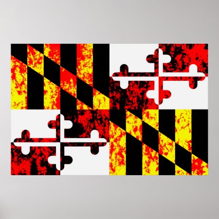 Maryland State Flag Pop Art Poster