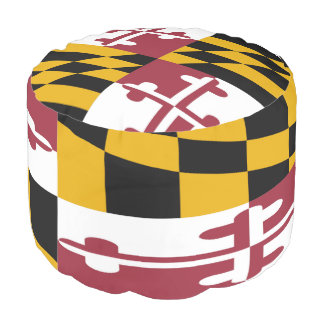 Maryland State Flag Pouf