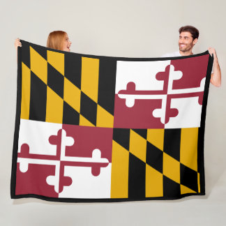 Maryland State Flag Print Patriotc Fleece Blanket