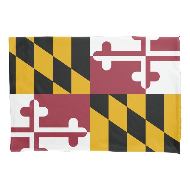 Maryland State Flag Print Patriotc Pillow Case (Front)