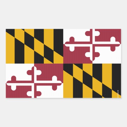 Maryland State Flag Rectangular Sticker
