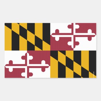Maryland State Flag Rectangular Sticker by USA_Swagg at Zazzle
