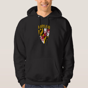 Maryland State Flag Shield Md Baltimore Pride Hoodie