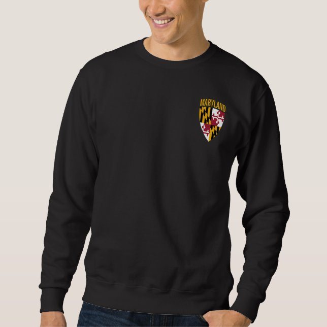 Maryland State Flag Shield Md Baltimore Pride Sweatshirt (Front)