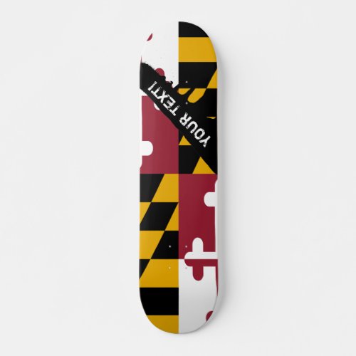 Maryland State Flag Skateboard