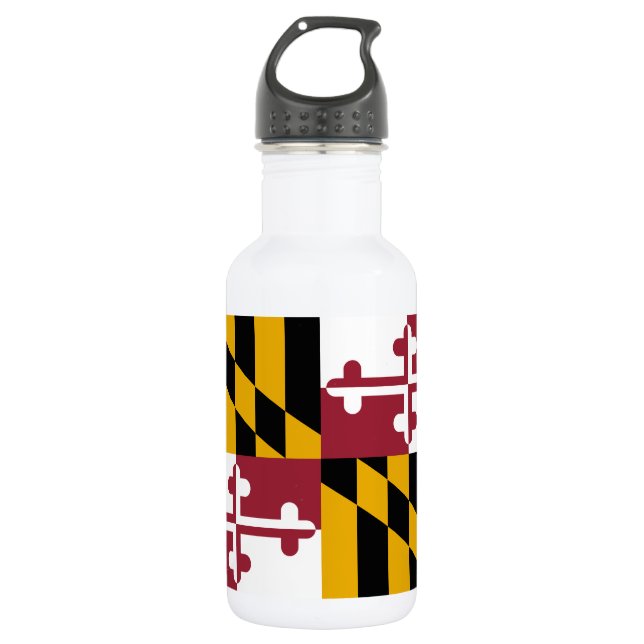 Maryland State Flag Stainless Steel Water Bottle (Front)