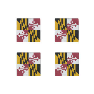 Maryland State Flag Stone Magnet