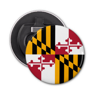Maryland State Flag Style Decor Bottle Opener
