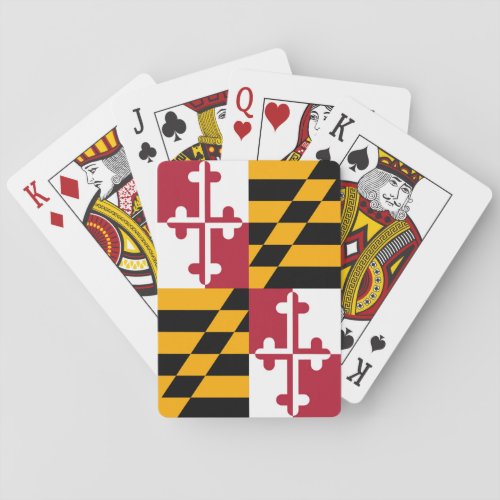 Maryland State Flag Style Decor Poker Cards