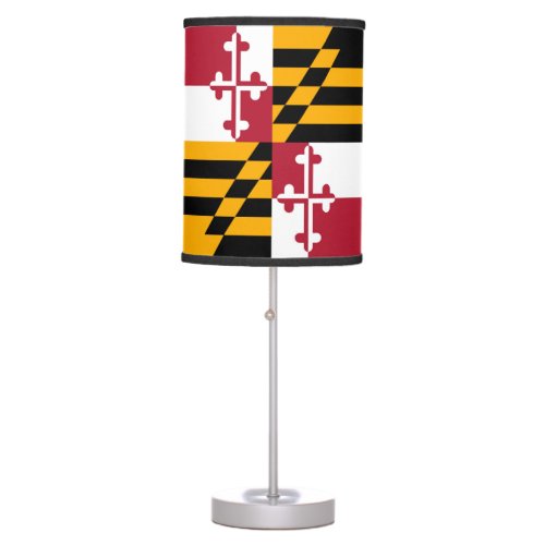 Maryland State Flag Style Decor Table Lamp