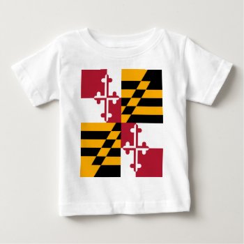 Maryland State Flag Stylish Baby T-shirt by AmericanStyle at Zazzle