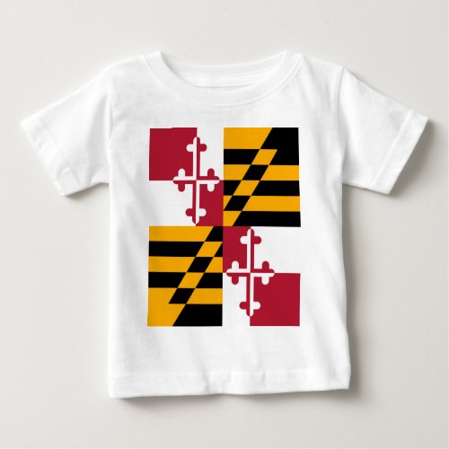 Maryland State Flag Stylish Baby T_Shirt