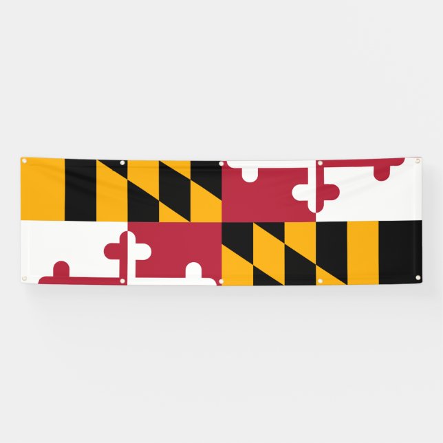 Maryland State Flag Stylish Decor Banner (Horizontal)