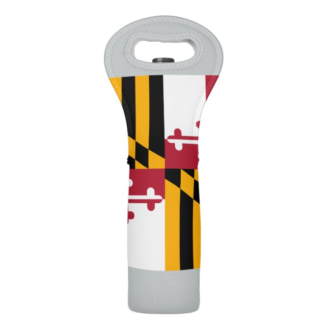 Maryland State Flag Stylish Decor Wine Bag (Back)