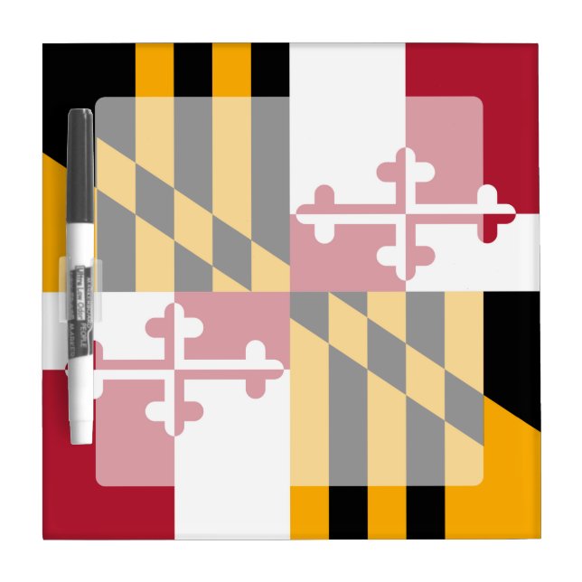 Maryland State Flag Stylish Display Dry Erase Board (Front)