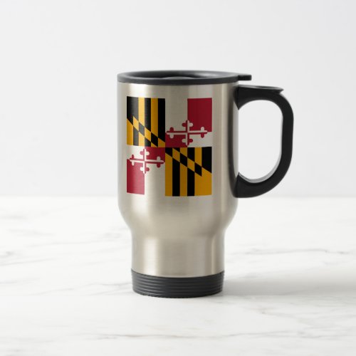 Maryland State Flag Stylish Display Travel Mug