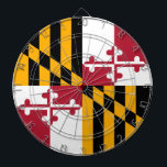 Maryland State Flag Stylish Graphic Dartboard With Darts<br><div class="desc">Here's a Maryland State Flag stylish design graphic presented on a variety of popular products. A great gift idea for all occasions and anyone in for a visit. Use the "Ask this Designer" link to contact us with your special design requests or for some assistance with any of your customization...</div>