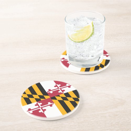 Maryland State Flag Stylish Graphic Drink Coaster