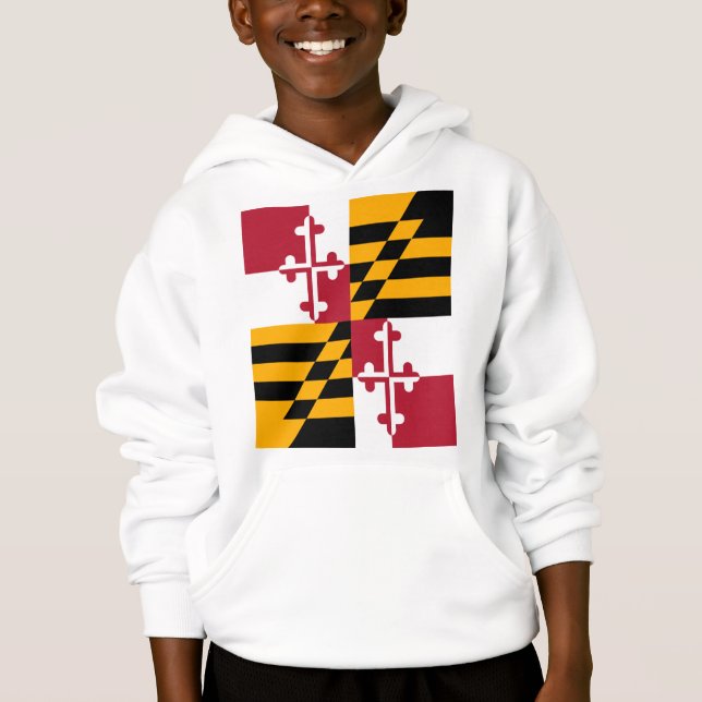 Maryland State Flag Stylish Hoodie (Front)