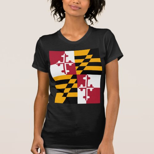 Maryland State Flag Stylish T_Shirt