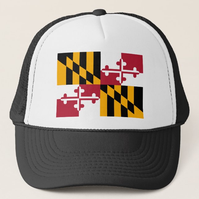 Maryland State Flag Stylish Trucker Hat (Front)