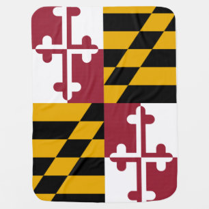 Maryland State Flag Swaddle Blanket