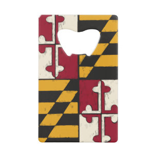 Maryland State Flag Swag  Credit Card Bottle Opener