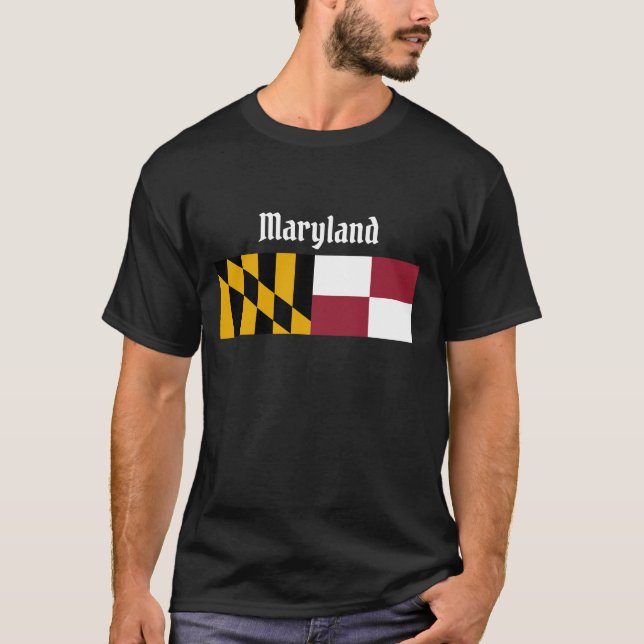 Maryland State Flag  T-Shirt (Front)