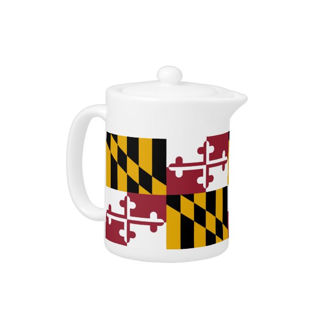 Maryland State Flag Teapot (Left)