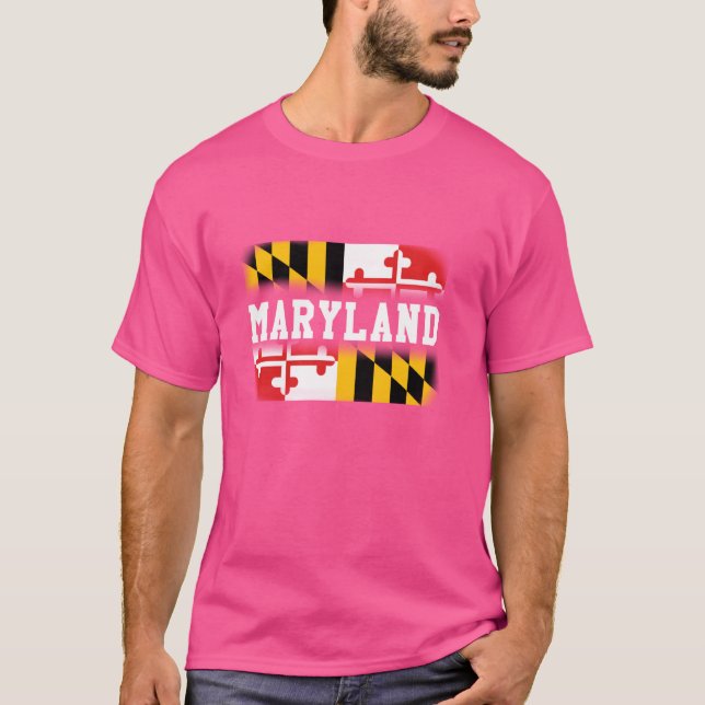 Maryland State Flag  Tee Shirt (Front)