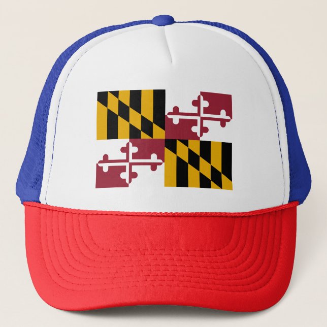 Maryland State Flag Trucker Hat (Front)