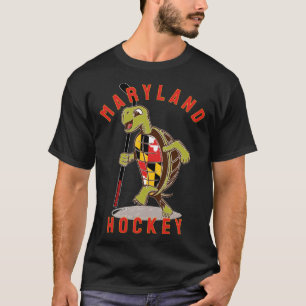 Maryland State Flag Turtle Hockey Baltimore Sports T-Shirt