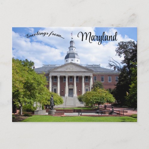 Maryland State House in Annapolis Maryland Postcar Postcard