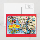 Maryland State Map Postcard | Zazzle