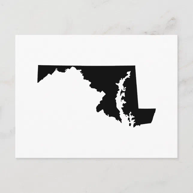 Maryland State Outline Postcard | Zazzle