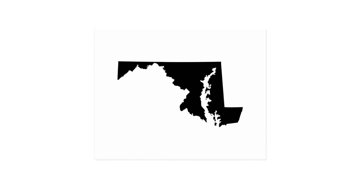 Maryland State Outline Postcard