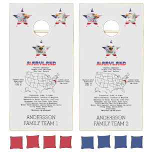 Maryland State Patriotic Customizable Cornhole Set