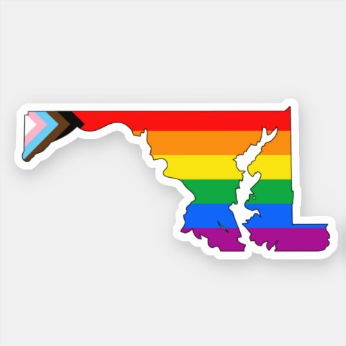 Maryland State Pride LGBTQ Progress Pride Sticker