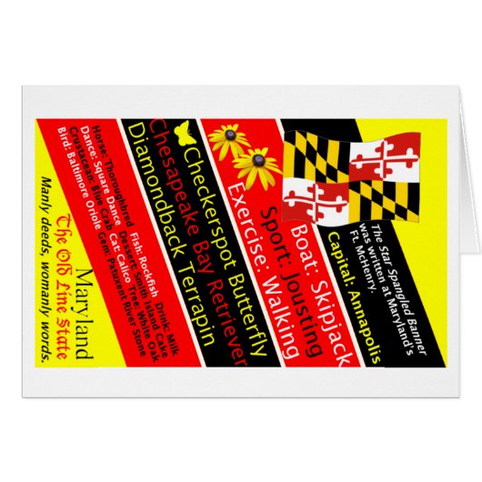 Maryland State Symbols (Front Horizontal)
