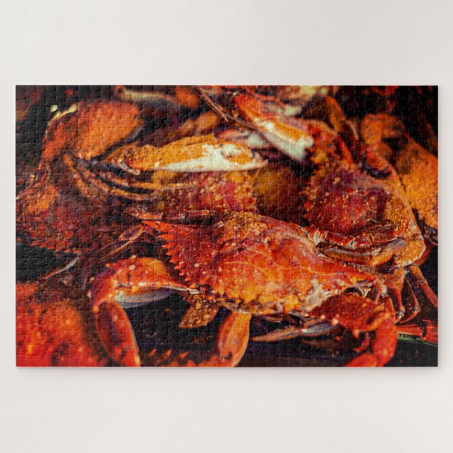 Maryland Steamed Crabs Jigsaw Puzzle (Horizontal)