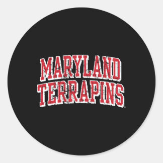 Maryland Terra Blockbusted Distressed Classic Round Sticker
