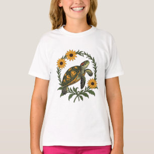 Maryland Terrapin And Black Eyed Susan Flowers T-Shirt