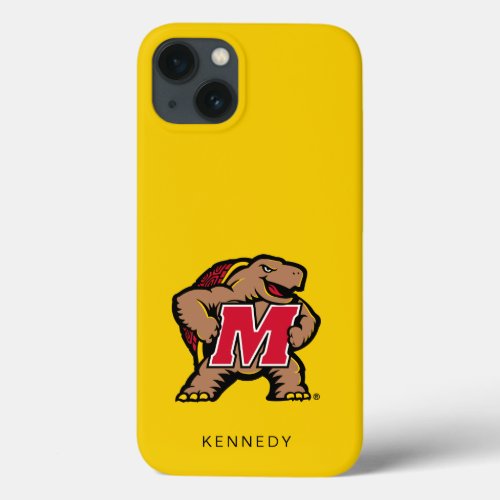 Maryland Terrapin M Mascot  Add Your Name iPhone 13 Case