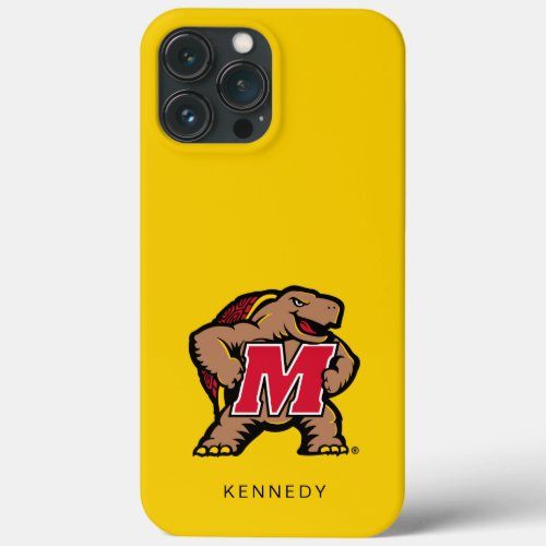 Maryland Terrapin M Mascot  Add Your Name iPhone 13 Pro Max Case