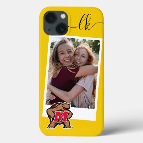 Maryland Terrapin M Mascot  Add Your Photo iPhone 13 Case