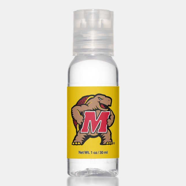 Maryland Terrapin M Mascot Hand Sanitizer (Front)